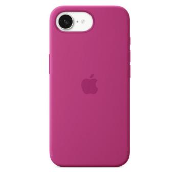 Apple iPhone 16e gyári szilikon tok, fukszialila kép