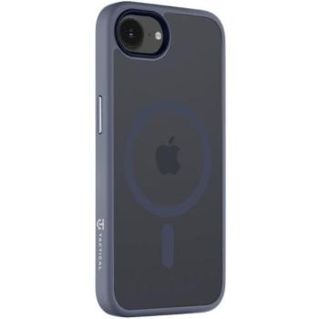 Apple iPhone 16e, Műanyag hátlap védőtok + szilikon keret, közepesen ütésálló, Magsafe kompatibilis, Tactical MagForce Hyperstealth, áttetsző/sötétkék kép