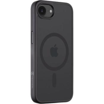 Apple iPhone 16e, Műanyag hátlap védőtok + szilikon keret, közepesen ütésálló, Magsafe kompatibilis, Tactical MagForce Hyperstealth, áttetsző/szürke kép