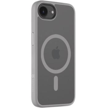 Apple iPhone 16e, Műanyag hátlap védőtok + szilikon keret, közepesen ütésálló, Magsafe kompatibilis, Tactical MagForce Hyperstealth, áttetsző/világosszürke kép