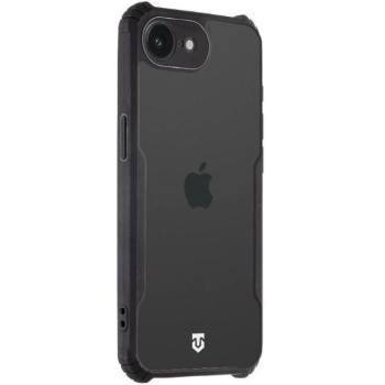 Apple iPhone 16e, Szilikon tok, közepesen ütésálló, légpárnás sarok, Tactical Quantum Stealth, átlátszó/fekete kép