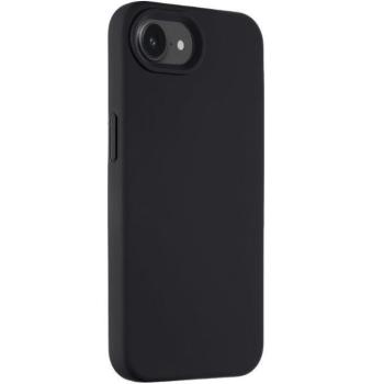 Apple iPhone 16e, Szilikon tok, mikrofiber plüss belső, Magsafe kompatibilis, Tactical MagForce Velvet Smoothie, fekete kép