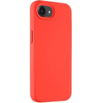 Apple iPhone 16e, Szilikon tok, mikrofiber plüss belső, Magsafe kompatibilis, Tactical MagForce Velvet Smoothie, piros kép