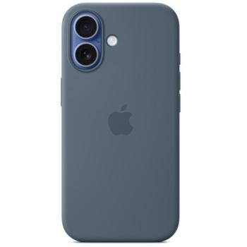 Apple iPhone 17 gyári szilikon tok, MagSafe, acélkék kép