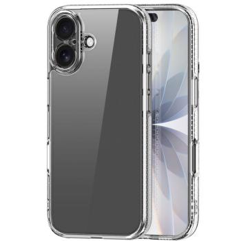 Apple iPhone 17, Műanyag hátlap védőtok + szilikon keret, Dux Ducis Clin, átlátszó kép