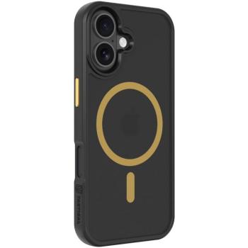 Apple iPhone 17, Műanyag hátlap védőtok + szilikon keret, közepesen ütésálló, Magsafe kompatibilis, Tactical MagForce Hyperstealth 2.0, áttetsző/fekete/sárga kép