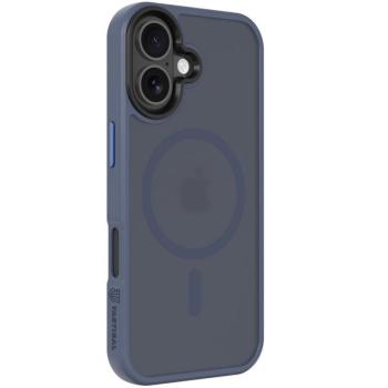 Apple iPhone 17, Műanyag hátlap védőtok + szilikon keret, közepesen ütésálló, Magsafe kompatibilis, Tactical MagForce Hyperstealth, áttetsző/sötétkék kép