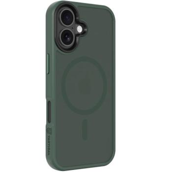 Apple iPhone 17, Műanyag hátlap védőtok + szilikon keret, közepesen ütésálló, Magsafe kompatibilis, Tactical MagForce Hyperstealth, áttetsző/zöld kép