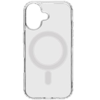 Apple iPhone 17, Műanyag hátlap védőtok + szilikon keret, közepesen ütésálló, Magsafe töltővel kompatibilis, Tactical MagForce, átlátszó kép