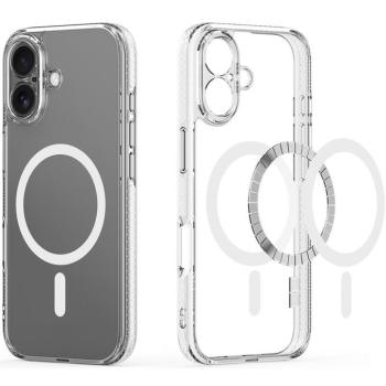 Apple iPhone 17, Műanyag hátlap védőtok + szilikon keret, Magsafe töltővel kompatibilis, Dux Ducis Clin, átlátszó kép