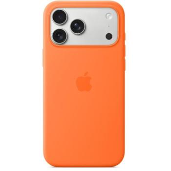 Apple iPhone 17 Pro gyári szilikon tok, MagSafe, narancs kép