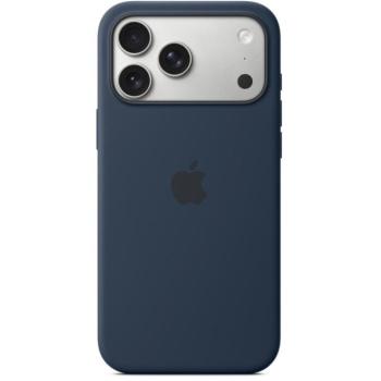 Apple iPhone 17 Pro gyári szilikon tok, MagSafe, sötétkék kép