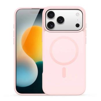 Apple iPhone 17 Pro Max, Műanyag hátlap védőtok + szilikon keret, közepesen ütésálló, légpárnás sarok, Magsafe kompatibilis, Dux Ducis Yind, áttetsző/rózsaszín kép