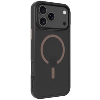 Apple iPhone 17 Pro Max, Műanyag hátlap védőtok + szilikon keret, közepesen ütésálló, Magsafe kompatibilis, Tactical MagForce Hyperstealth 2.0, áttetsző/fekete/barna kép