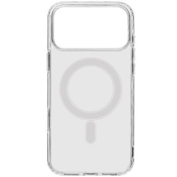 Apple iPhone 17 Pro Max, Műanyag hátlap védőtok + szilikon keret, közepesen ütésálló, Magsafe töltővel kompatibilis, Tactical MagForce, átlátszó kép