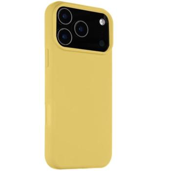 Apple iPhone 17 Pro Max, Szilikon tok, mikrofiber plüss belső, Magsafe kompatibilis, Tactical MagForce Velvet Smoothie, sárga kép
