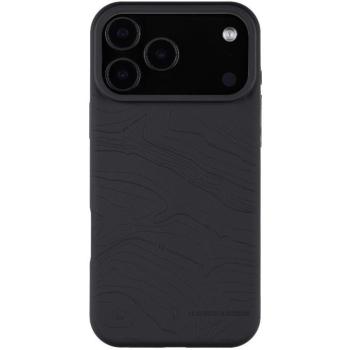 Apple iPhone 17 Pro Max, Szilikon tok, mikrofiber plüss belső, Magsafe kompatibilis, térkép minta, Tactical MagForce Beaver, sötétszürke kép