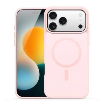 Apple iPhone 17 Pro, Műanyag hátlap védőtok + szilikon keret, közepesen ütésálló, légpárnás sarok, Magsafe kompatibilis, Dux Ducis Yind, áttetsző/rózsaszín kép