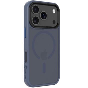 Apple iPhone 17 Pro, Műanyag hátlap védőtok + szilikon keret, közepesen ütésálló, Magsafe kompatibilis, Tactical MagForce Hyperstealth, áttetsző/sötétkék kép