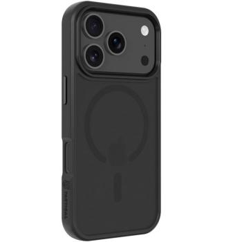 Apple iPhone 17 Pro, Műanyag hátlap védőtok + szilikon keret, közepesen ütésálló, Magsafe kompatibilis, Tactical MagForce Hyperstealth, áttetsző/szürke kép