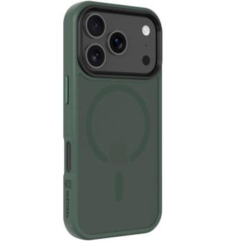 Apple iPhone 17 Pro, Műanyag hátlap védőtok + szilikon keret, közepesen ütésálló, Magsafe kompatibilis, Tactical MagForce Hyperstealth, áttetsző/zöld kép