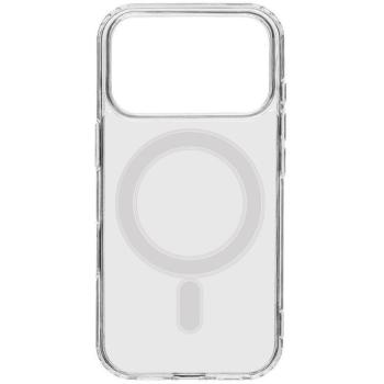 Apple iPhone 17 Pro, Műanyag hátlap védőtok + szilikon keret, közepesen ütésálló, Magsafe töltővel kompatibilis, Tactical MagForce, átlátszó kép