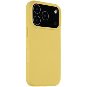 Apple iPhone 17 Pro, Szilikon tok, mikrofiber plüss belső, Magsafe kompatibilis, Tactical MagForce Velvet Smoothie, sárga kép