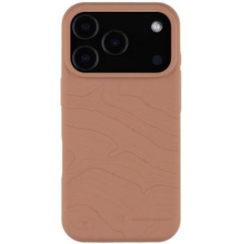 Apple iPhone 17 Pro, Szilikon tok, mikrofiber plüss belső, Magsafe kompatibilis, térkép minta, Tactical MagForce Beaver, barna kép