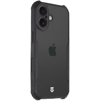 Apple iPhone 17, Szilikon tok, közepesen ütésálló, légpárnás sarok, Tactical Quantum Stealth, átlátszó/fekete kép