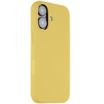 Apple iPhone 17, Szilikon tok, mikrofiber plüss belső, Magsafe kompatibilis, Tactical MagForce Velvet Smoothie, sárga kép