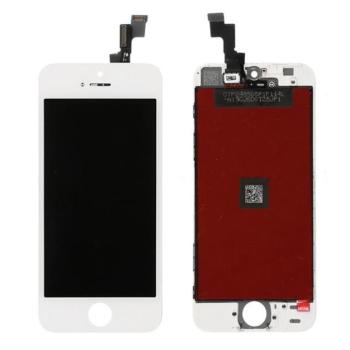 Apple iPhone 5S kompatibilis LCD kijelző érintőpanellel, OEM jellegű, fehér, Grade S+ kép