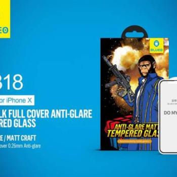 Apple iPhone 7/8 Plus Blueo Anti-Glare 2.5D Silk Full Üvegfólia - Fehér kép