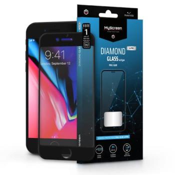 Apple iPhone 7/iPhone 8/SE 2020/SE 2022 edzett üveg képernyővédő fólia - MyScreen Protector Diamond Glass Lite Edge2.5D Full Glue - fekete kép