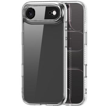 Apple iPhone Air (2025), Műanyag hátlap védőtok + szilikon keret, Dux Ducis Clin, átlátszó kép