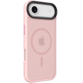 Apple iPhone Air (2025), Műanyag hátlap védőtok + szilikon keret, közepesen ütésálló, Magsafe kompatibilis, Tactical MagForce Hyperstealth, áttetsző/rózsaszín kép