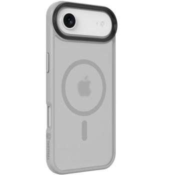 Apple iPhone Air (2025), Műanyag hátlap védőtok + szilikon keret, közepesen ütésálló, Magsafe kompatibilis, Tactical MagForce Hyperstealth, áttetsző/világosszürke kép