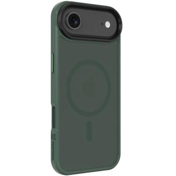 Apple iPhone Air (2025), Műanyag hátlap védőtok + szilikon keret, közepesen ütésálló, Magsafe kompatibilis, Tactical MagForce Hyperstealth, áttetsző/zöld kép