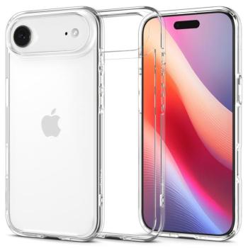 Apple iPhone Air (2025), Műanyag hátlap védőtok + szilikon keret, Spigen Ultra Hybrid, átlátszó kép