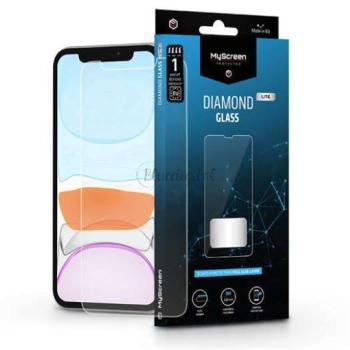 Apple iPhone XR/11 edzett üveg képernyővédő fólia - MyScreen Protector Diamond Glass Lite Full Glue - átlátszó kép