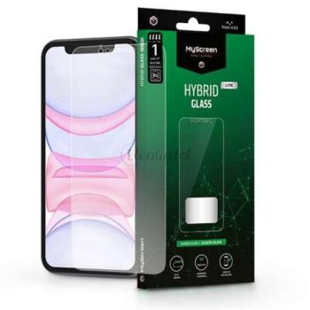 Apple iPhone XR/iPhone 11 rugalmas üveg képernyővédő fólia - MyScreen Protector Hybrid Glass Lite - átlátszó kép