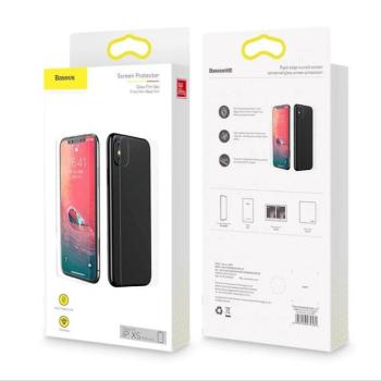 Apple iPhone XS Max Baseus Front+Back Üvegfólia Set - Áttetsző kép
