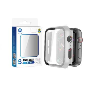 Apple iWatch 7 45mm Lito S+ Matt Üveg Előlap - Fehér kép
