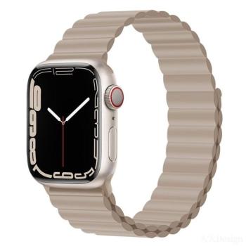 Apple iWatch Devia Delux Sport 3 Silicone Magnet 38/40/41mm Óraszíj - Khaki kép