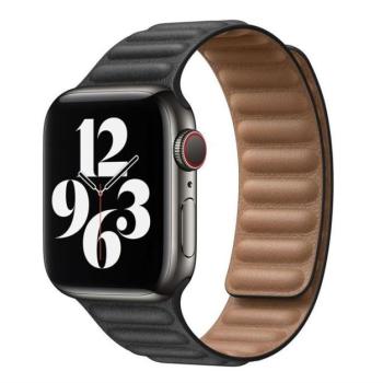 Apple iWatch Devia Elegant Leather Two-Tone 38/40/41mm óraszíj - Fekete kép