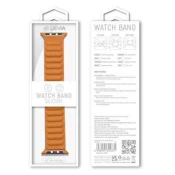 Apple iWatch Devia Elegant Leather Two-Tone 38/40/41mm óraszíj - Sárga kép