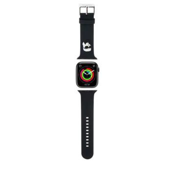 Apple iWatch Karl Lagerfeld KLAWMSLKNK 42/44/45mm óraszíj - Fekete kép