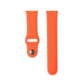 Apple Watch 1-6, SE (38 / 40 mm) / Watch 7-8 (41 mm), szilikon pótszíj, állítható, Devia Delux Sport, narancssárga kép
