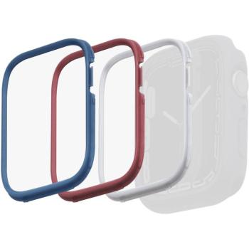 Apple Watch 1-6, SE (40 mm) / Watch 7-8 (41 mm), Cserélhető keret, Uniq Moduo védőkerethez, Uniq Moduo, színes, 3 db / csomag, kék, piros, fehér kép