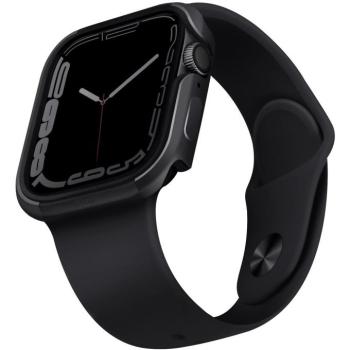 Apple Watch 1-6, SE (40 mm) / Watch 7-8 (41 mm), Fém védőkeret, alumínium, szíj nélkül, Uniq Valencia, fekete kép