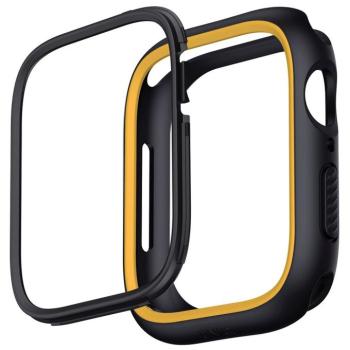 Apple Watch 1-6, SE (40 mm) / Watch 7-8 (41 mm), Műanyag + szilikon védőkeret, szíj nélkül, közepesen ütésálló, 2 db cserélhető kerettel, Uniq Moduo, fekete kép